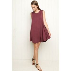 ✨ Brandy Melville Alena Swing Dress in Burgundy✨